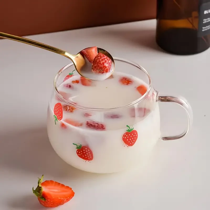  Γυάλινη κούπα με λαβή Strawberry